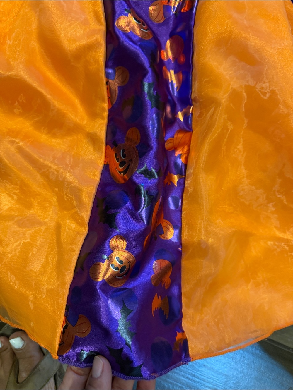 Disney Girls Orange and Purple Halloween Princess Dress - Picture 7 of 10